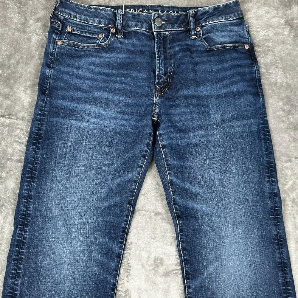 American Eagle AirFlex+ Mens 33x32 (act. 33x29) Original Bootcut Whiskered Jeans - Picture 2 of 10